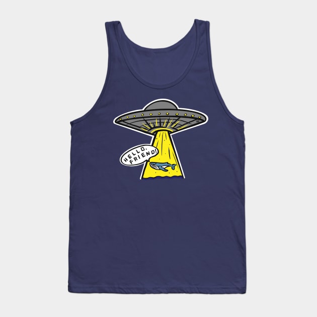 Hello Intergalactic Friend Tank Top by TheEND42